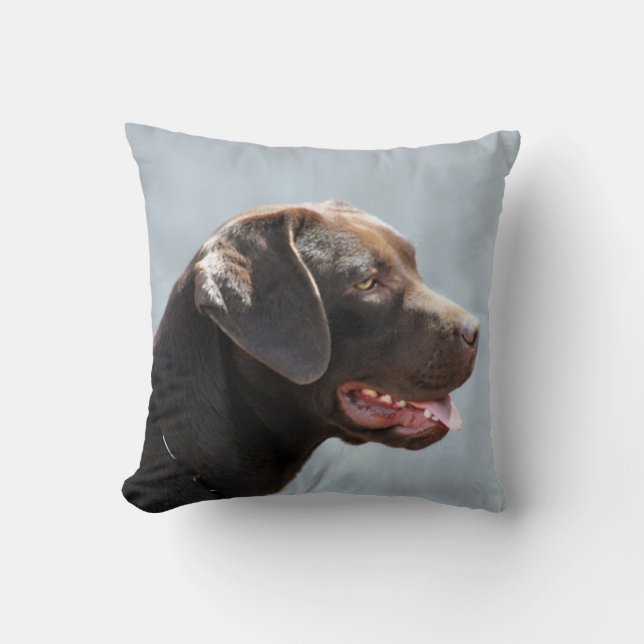 Coussin Carreau de carré de chien de labrador retriever (Recto)