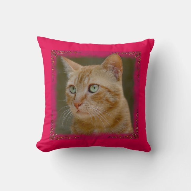 Coussin Carreau de chat de gingembre (Recto)