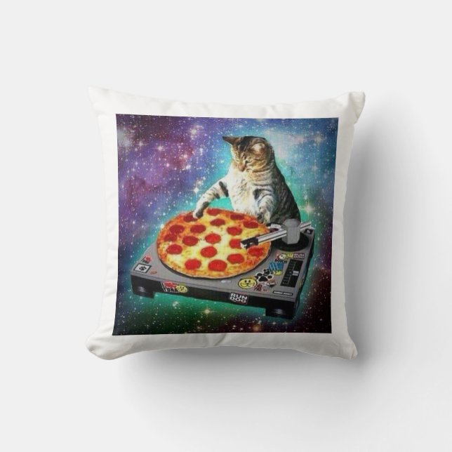 Coussin Carreau de chat de l'espace du DJ (Recto)