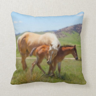 Coussin Carreau de cheval par la photo d'Amanda Smith