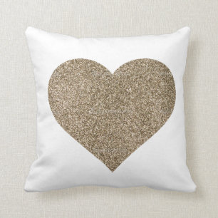 Coussin Carreau de coeur de parties scintillantes