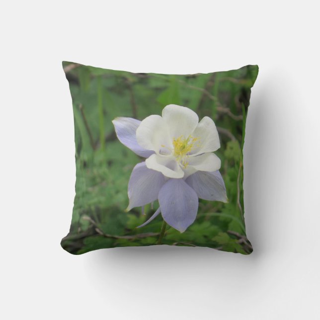 Coussin Carreau de Columbine bleu (Recto)