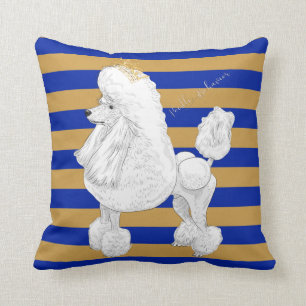 Coussin Carreau de comportement de caniche