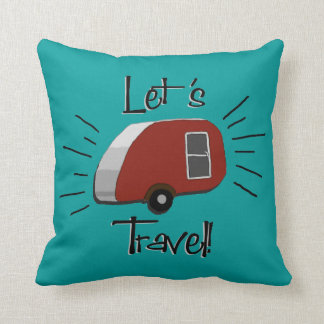 Coussin Carreau de conception de campeur de larme rétro