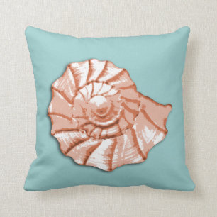 Coussin Carreau de coquillage d'Aqua et de pêche