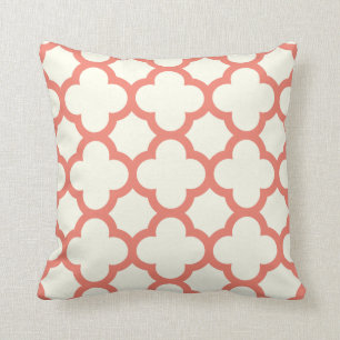 Coussin Carreau de corail de Quatrefoil