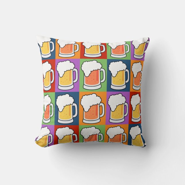 Coussin Carreau de coutume d'art de bruit de BIÈRE (Recto)