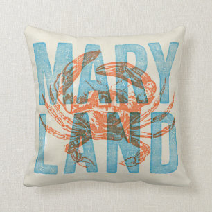 Coussin Carreau de crabe du Maryland