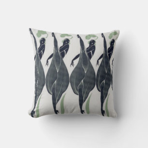 Coussin Carreau de fille de scène d'art déco