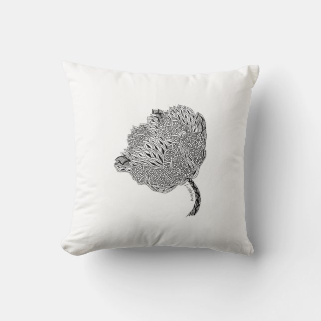 Coussin Carreau de fleur de Listakora - personnalisable (Recto)