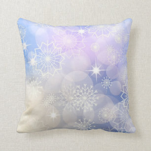 Coussin Carreau de flocons de neige de vacances
