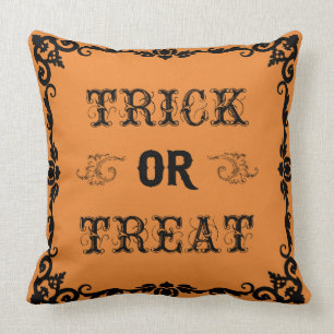Coussin Carreau de Halloween de des bonbons ou un sort