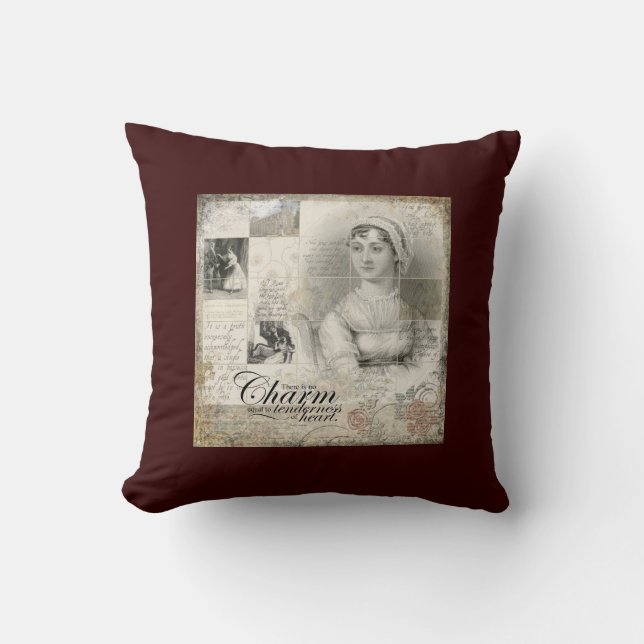 Coussin Carreau de Jane Austen (Recto)