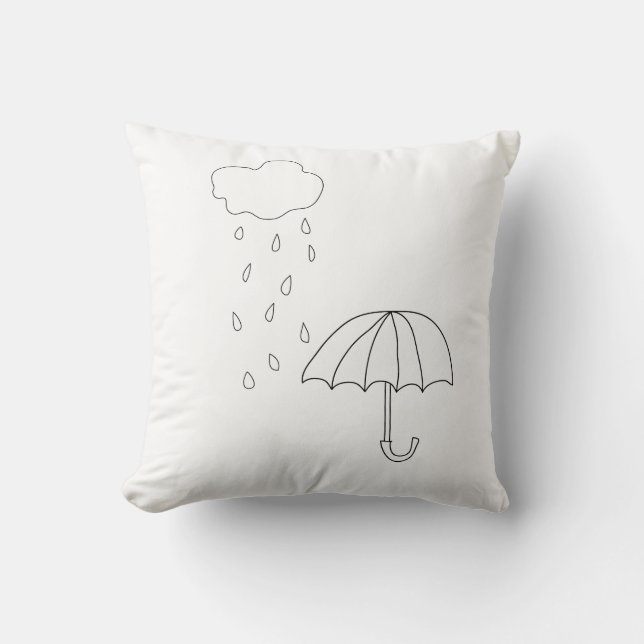 Coussin Carreau de jour pluvieux (Recto)