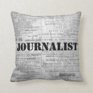 Coussin Carreau de journaliste d'impression de nouvelles