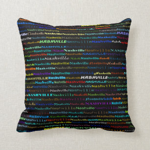 Coussin Carreau de la conception I des textes de Nashville