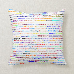 Coussin Carreau de la conception II des textes de Brooklyn