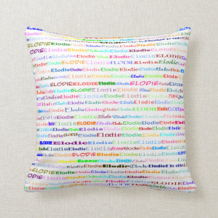 Coussin Carreau de la conception II des textes d'Elodie