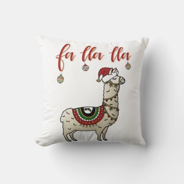 Coussin Carreau de lama de fa Lla Lla (Recto)