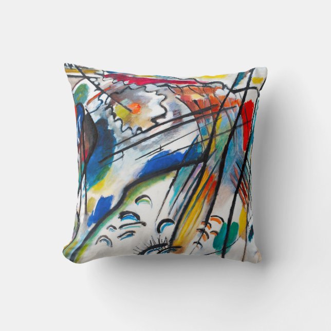 Coussin Carreau de l'improvisation 28 de Kandinsky (Recto)
