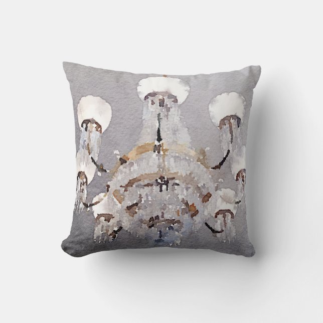 Coussin Carreau de lustre d'aquarelle (Recto)