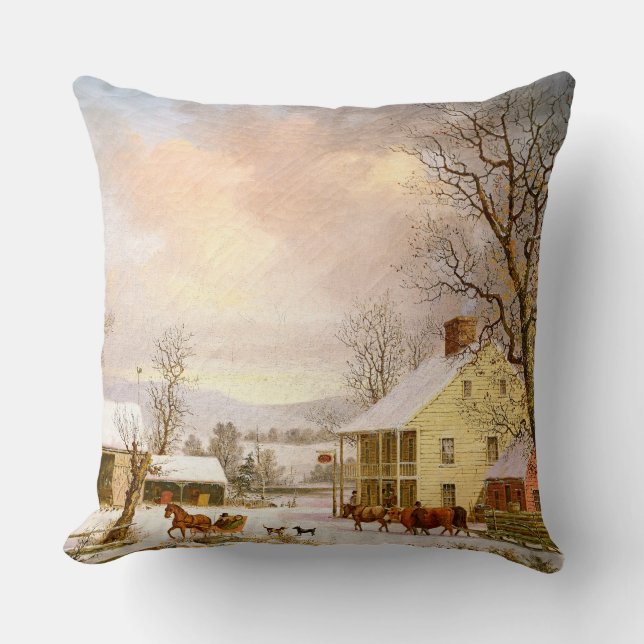 Coussin Carreau de magasin de tour de Sleigh de cheval de (Recto)