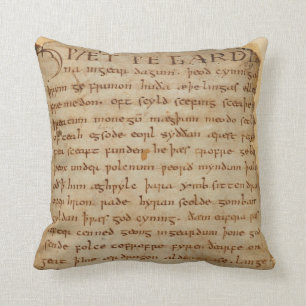 Coussin Carreau de manuscrit de Beowulf