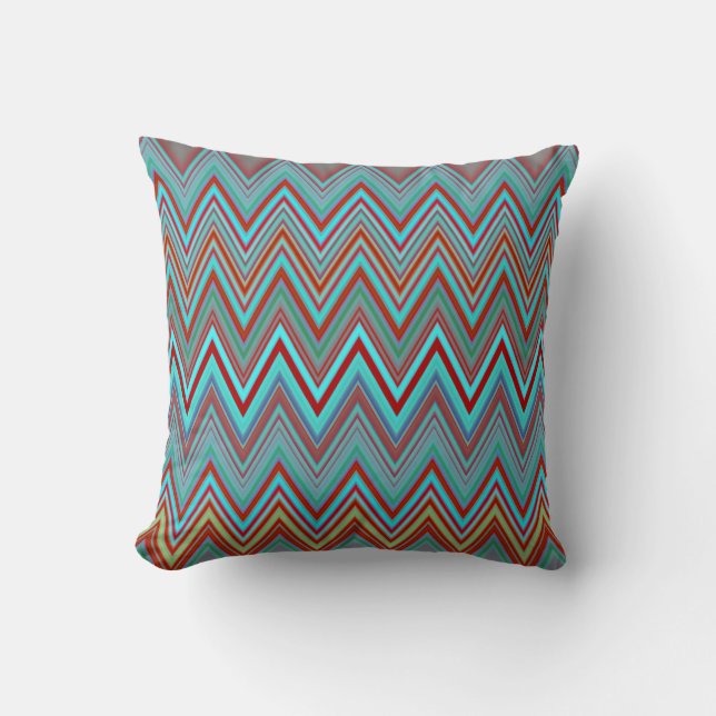 Coussin Carreau de Mojo de zigzag/motif de Chevron (Recto)