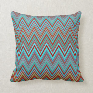 Coussin Carreau de Mojo de zigzag/motif de Chevron
