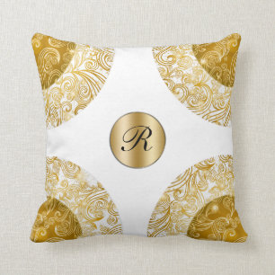 Coussin Carreau de monogramme de concepteur