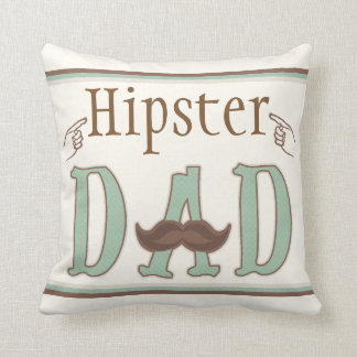 Coussin Carreau de moustache de papa de hippie de fête des