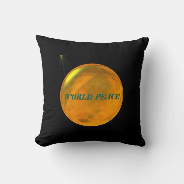 Coussin Carreau de paix du monde (Recto)