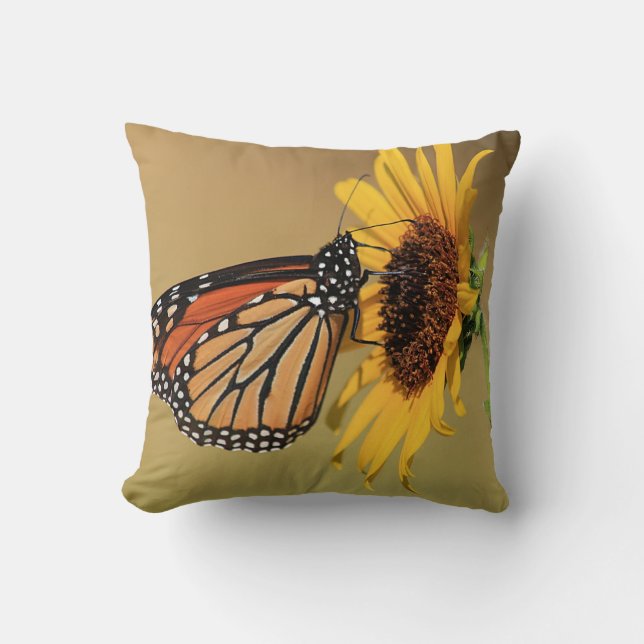 Coussin Carreau de papillon de monarque (Recto)