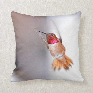 Coussin Carreau de photo de vol de colibri