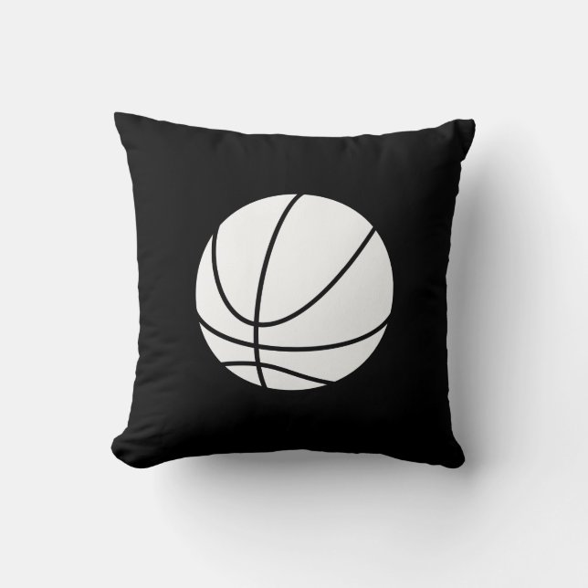 Coussin Carreau de pictogramme de basket-ball (Recto)