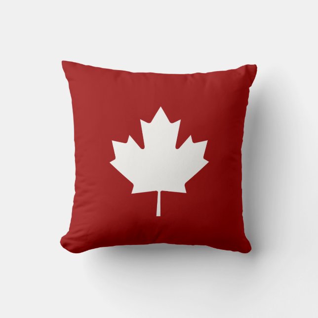 Coussin Carreau de pictogramme de feuille d'érable (Recto)
