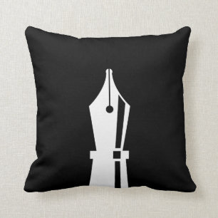 Coussin Carreau de pictogramme de stylo-plume