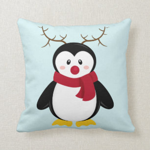 Coussin Carreau de pingouin de Rudolph
