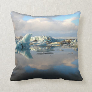Coussin Carreau de réflexion de lac d'iceberg de