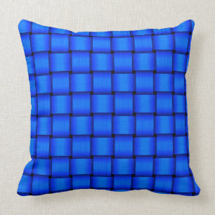 Coussin Carreau de ruban bleu de cobalt