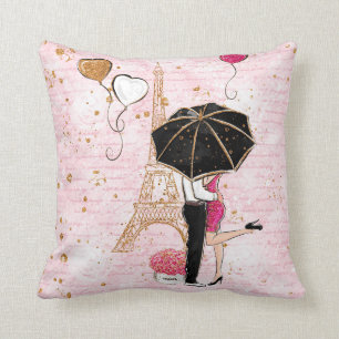 Coussin Carreau de Saint-Valentin, couple d'amour