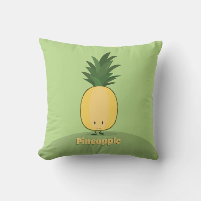 Coussin Carreau de sourire de l'ananas | (Recto)