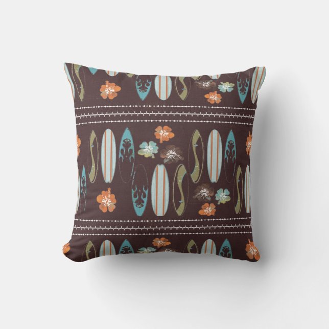 Coussin carreau de surfers d'Hawaï] (Recto)