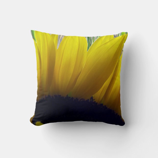 Coussin Carreau de tournesol et de bambou (Recto)