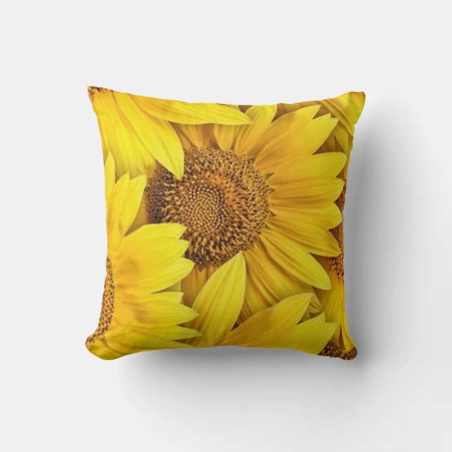 Coussin Carreau de tournesols (Recto)