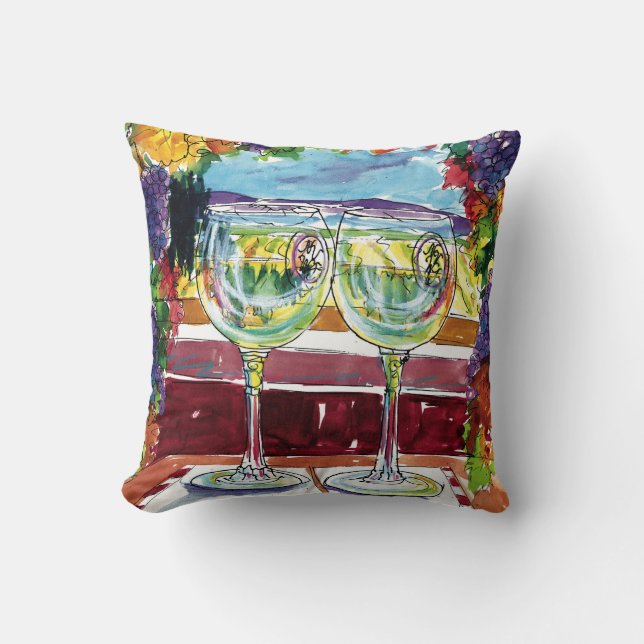 Coussin Carreau de vin (Recto)