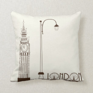 Coussin Carreau décoratif de Big Ben Londres Angleterre