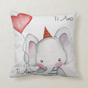 Coussin Carreau d'éléphant de bébé d'AMO de Ti