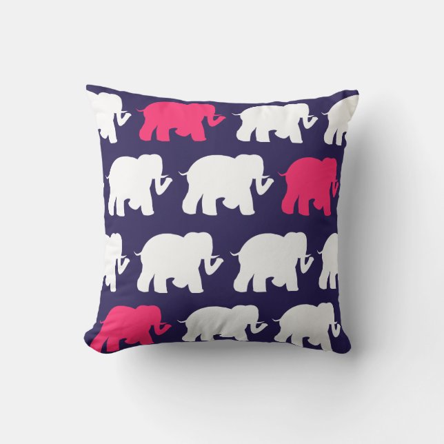 Coussin Carreau d'éléphants de marine (Recto)