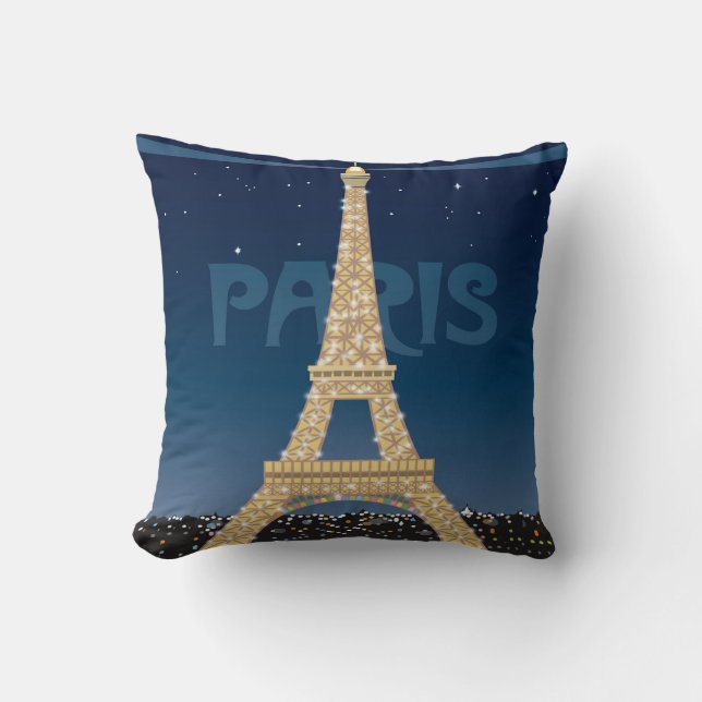 Coussin Carreau d'étincelle de Tour Eiffel (Recto)